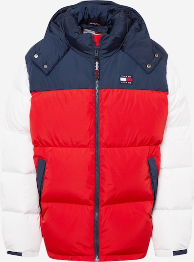 Tommy Jeans Plus Winter Jacket in Gentian / Red / White, Item view