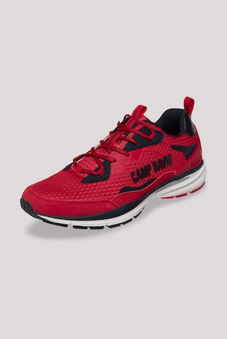 CAMP DAVID Running Sneaker mit Mesh-Struktur und Logo in Rot: Vorderseite