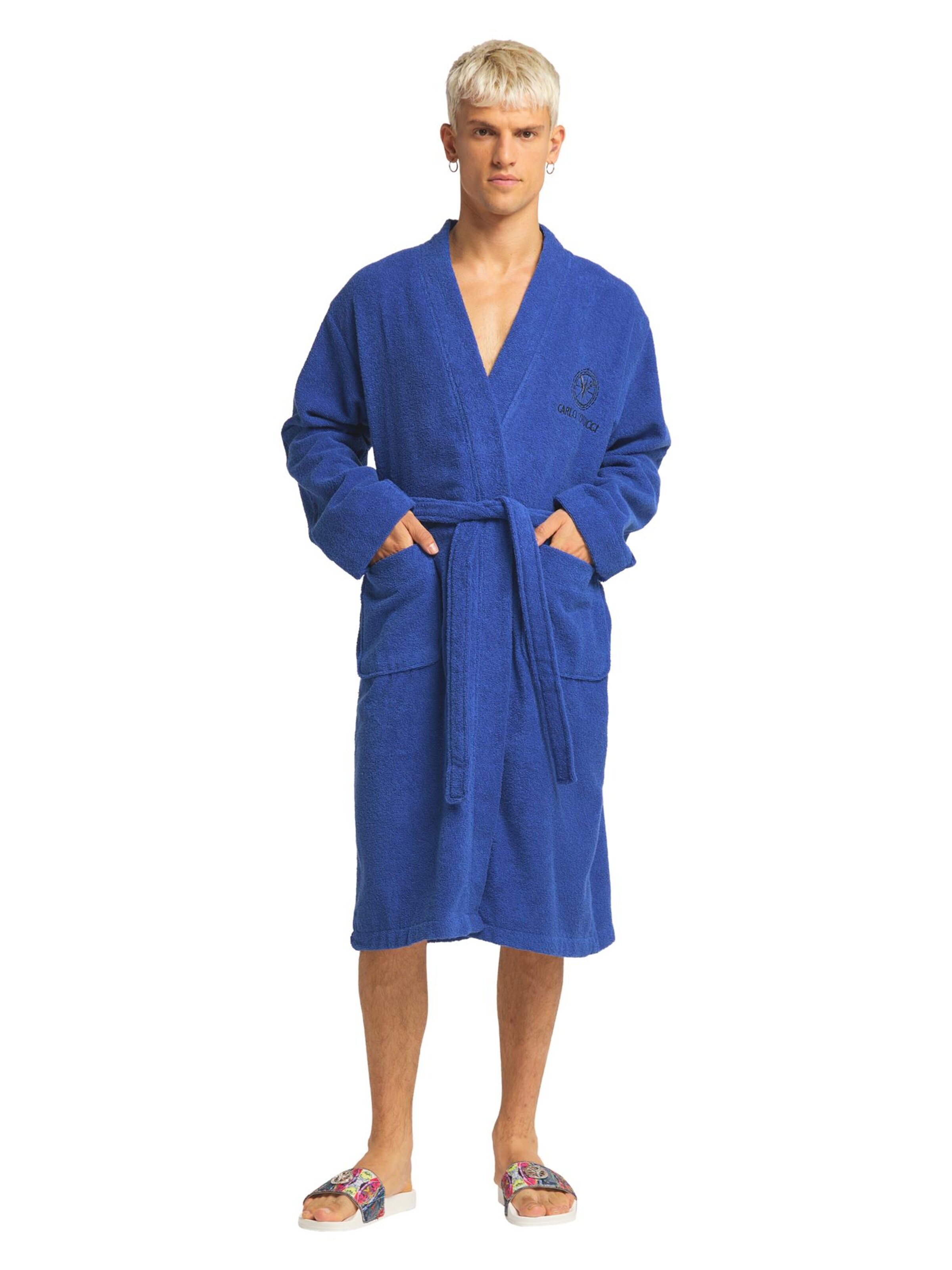 Peignoir court Carlo Colucci en bleu