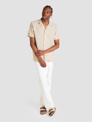 Regular fit Camicia per costume tradizionale di Lindbergh in beige