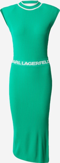 Rochie tricotat Karl Lagerfeld pe verde / alb, Vizualizare produs