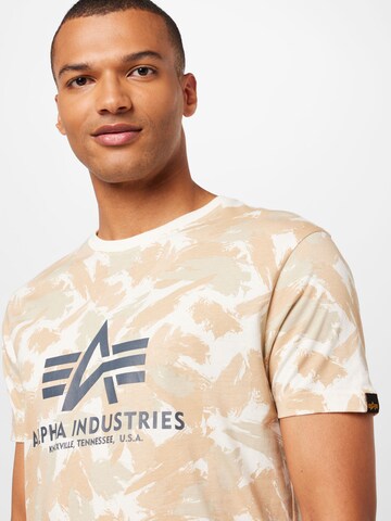 ALPHA INDUSTRIES T-Shirt in Beige