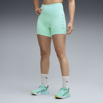 PUMA Skinny Workout Pants 'Puma x Hyrox Essentials' in Green: front