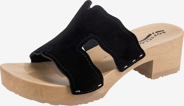 SOFTCLOX Mules 'Pernilla' in Black: front