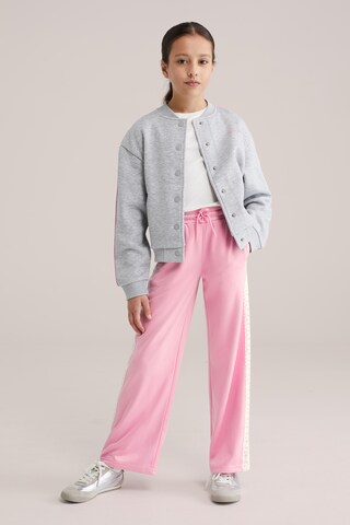 WE Fashion Широки крачоли Панталон в розово