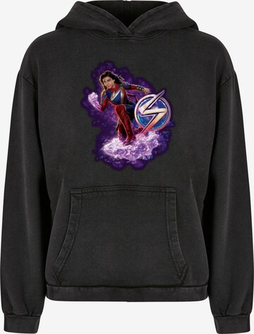 ABSOLUTE CULT Sweatshirt 'The Marvels - Photo Cosmic Pose' in Zwart: voorkant
