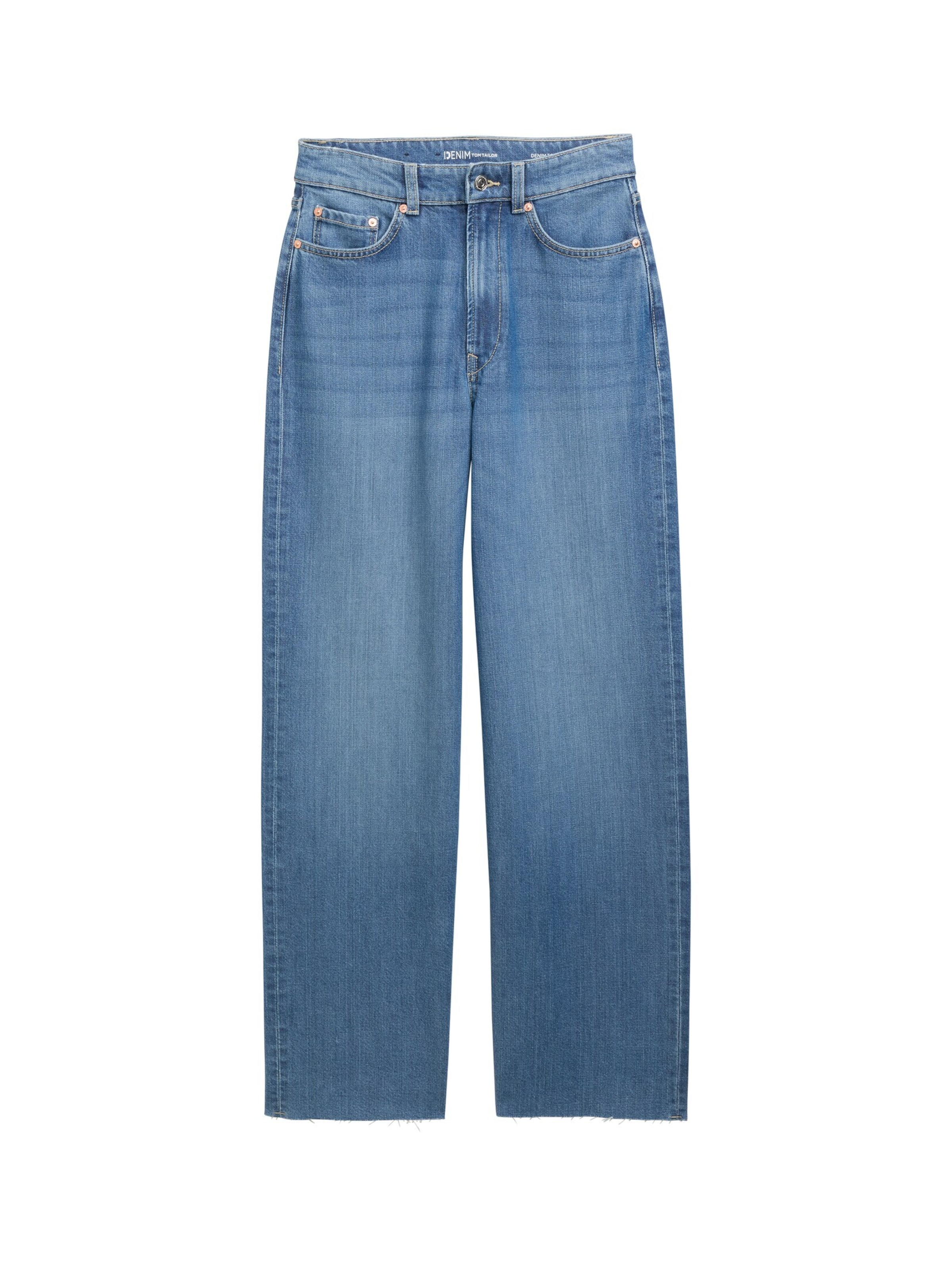 TOM TAILOR DENIM Wide Leg Jeans i blå: forside