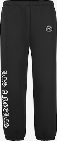 Effilé Pantalon 'LA Dynasty' Mister Tee en noir : devant