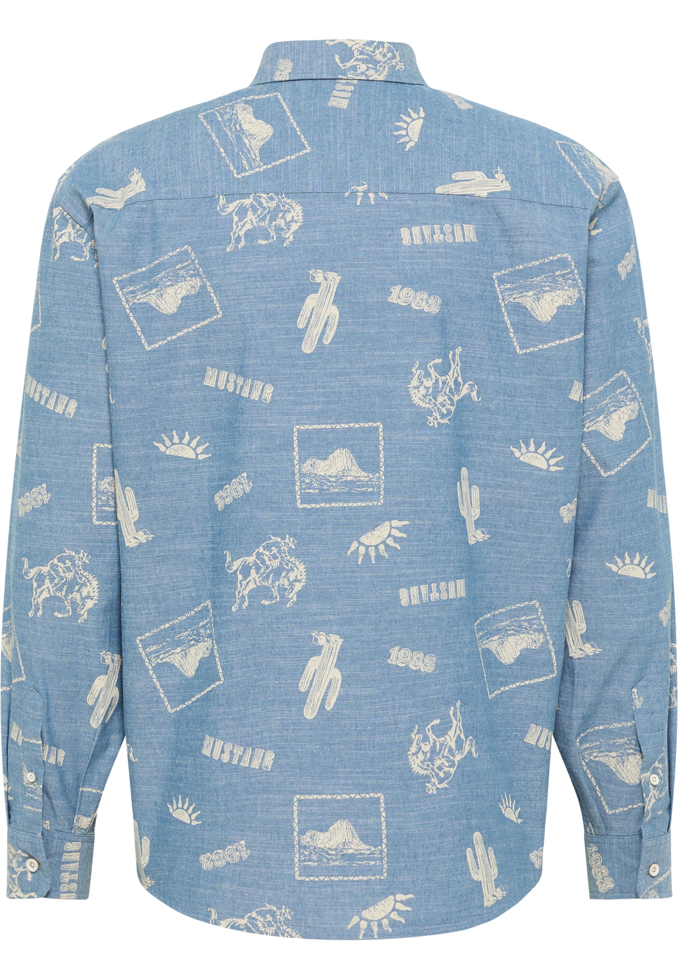 MUSTANG Regular Fit Hemd in Blau