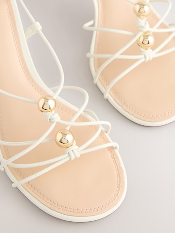 Next Sandali s paščki 'Forever Comfort' | bela barva