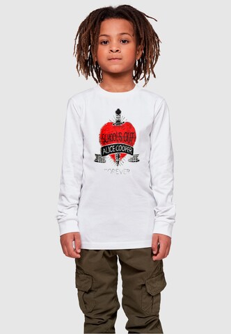 Merchcode Shirt 'Alice Cooper - Schools Out Onesie' in Wit: voorkant
