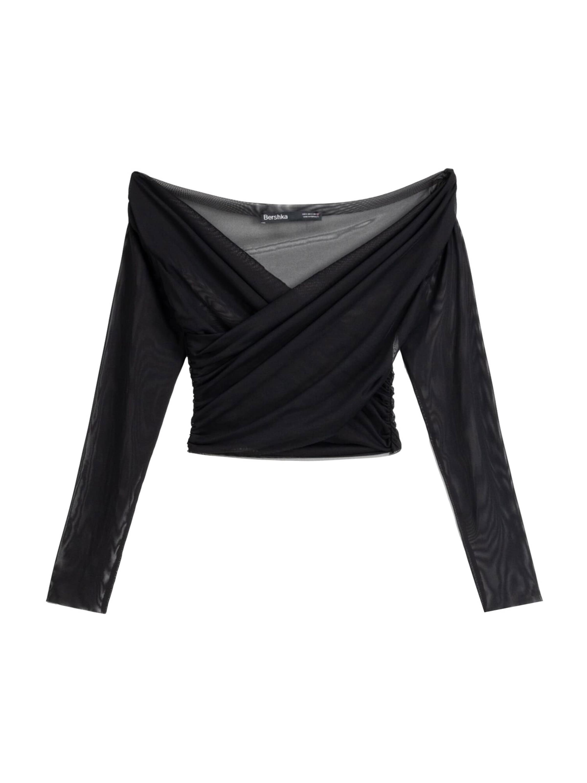 Bershka Shirt in Black: front