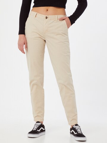 ESPRIT - regular Pantalón chino en beige: frente