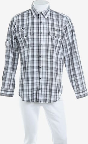 C&A Button Up Shirt in M in Grey: front