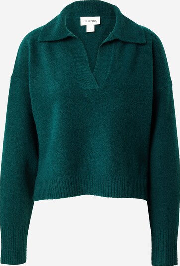Monki Pullover in dunkelgrün, Produktansicht