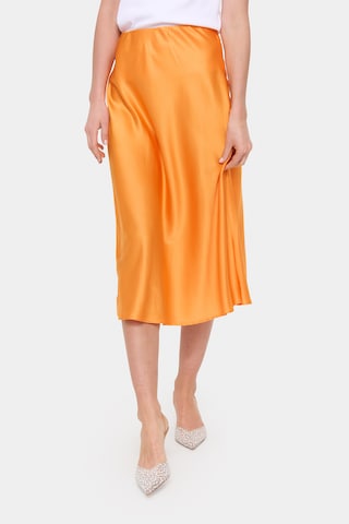 SAINT TROPEZ - Falda en naranja: frente