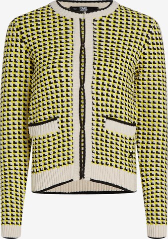 Cardigan Karl Lagerfeld en jaune : devant