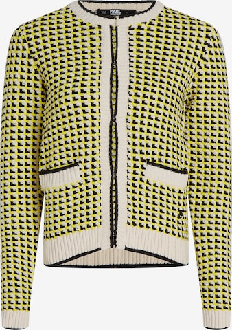 Cardigan Karl Lagerfeld en jaune : devant