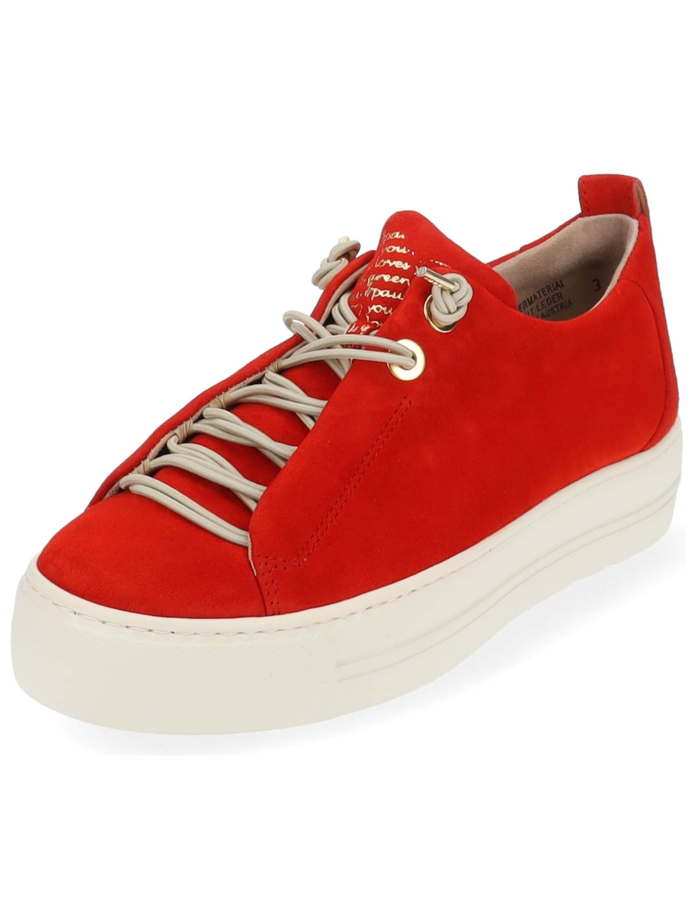 Paul Green Platform trainers in Red: front