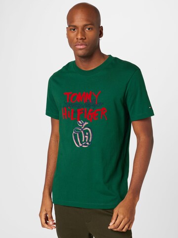 TOMMY HILFIGER - Camiseta 'POP' en verde: frente