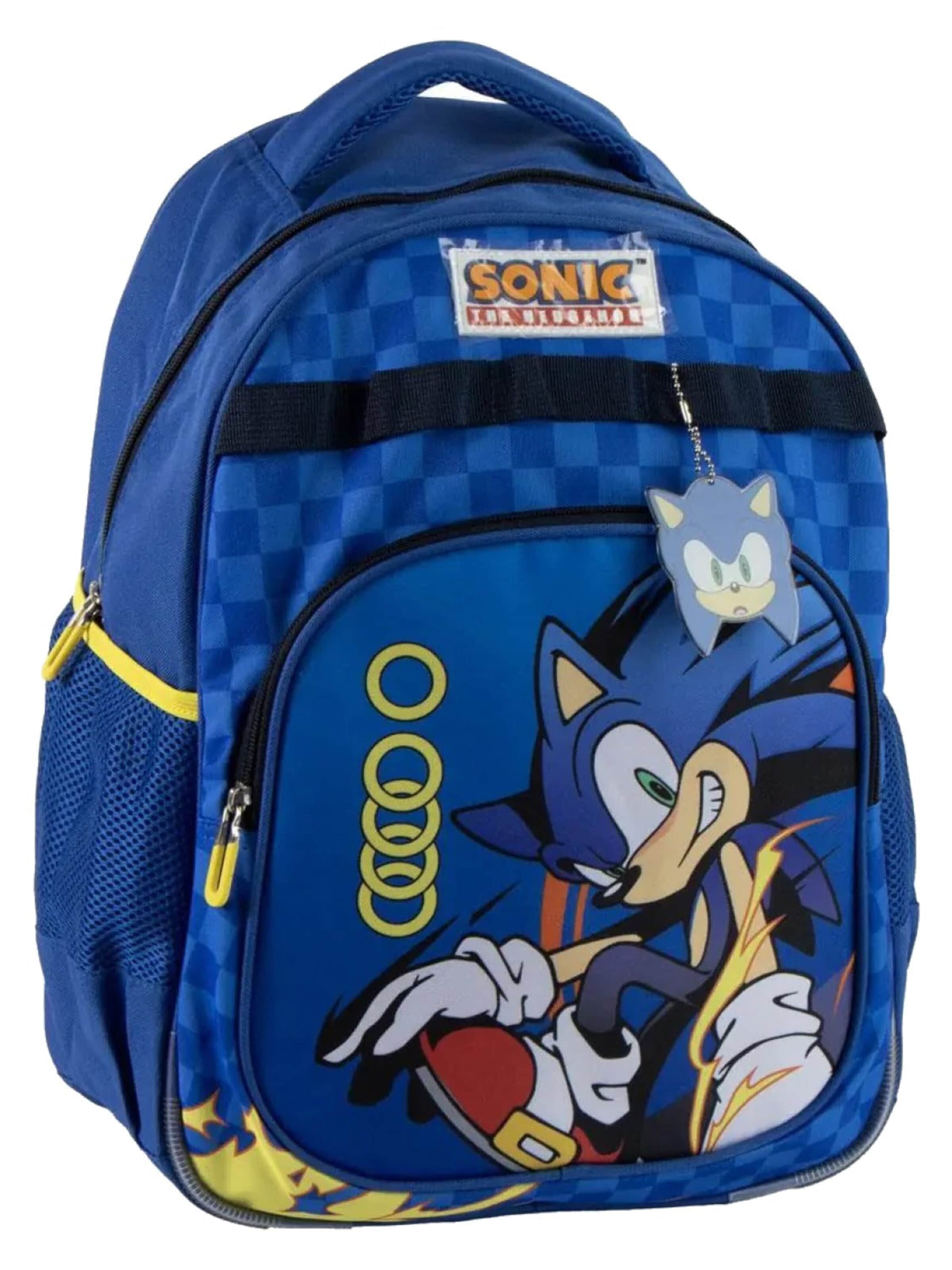 Sac à dos 'Sonic the Hedgehog Schoolrugzak Jongens Blauw 32 x 42 x 15 cm' Sonic the Hedgehog en bleu : devant