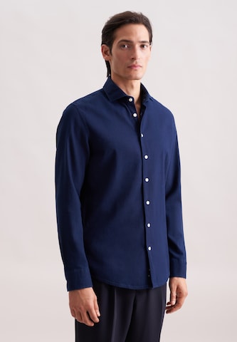 Coupe slim Chemise business SEIDENSTICKER en bleu : devant