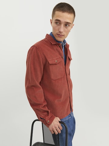 JACK & JONES Comfort fit Button Up Shirt 'Dallas' in Red