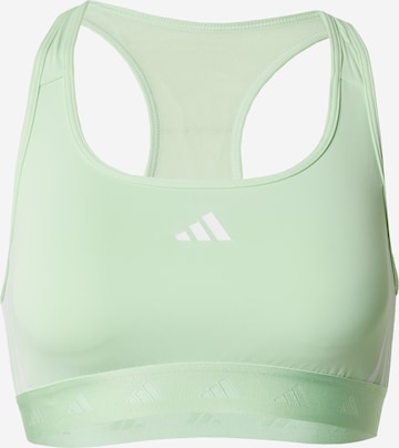 Bustier Soutien-gorge de sport 'Powerreact Hyperglam' ADIDAS PERFORMANCE en vert : devant