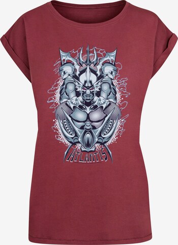 ABSOLUTE CULT Shirt 'Aquaman - Ocean Master' in Rood: voorkant