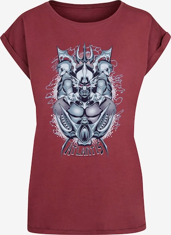 T-shirt 'Aquaman - Ocean Master' ABSOLUTE CULT en rouge : devant