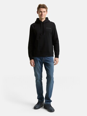 TOM TAILOR Sweatshirt in Black