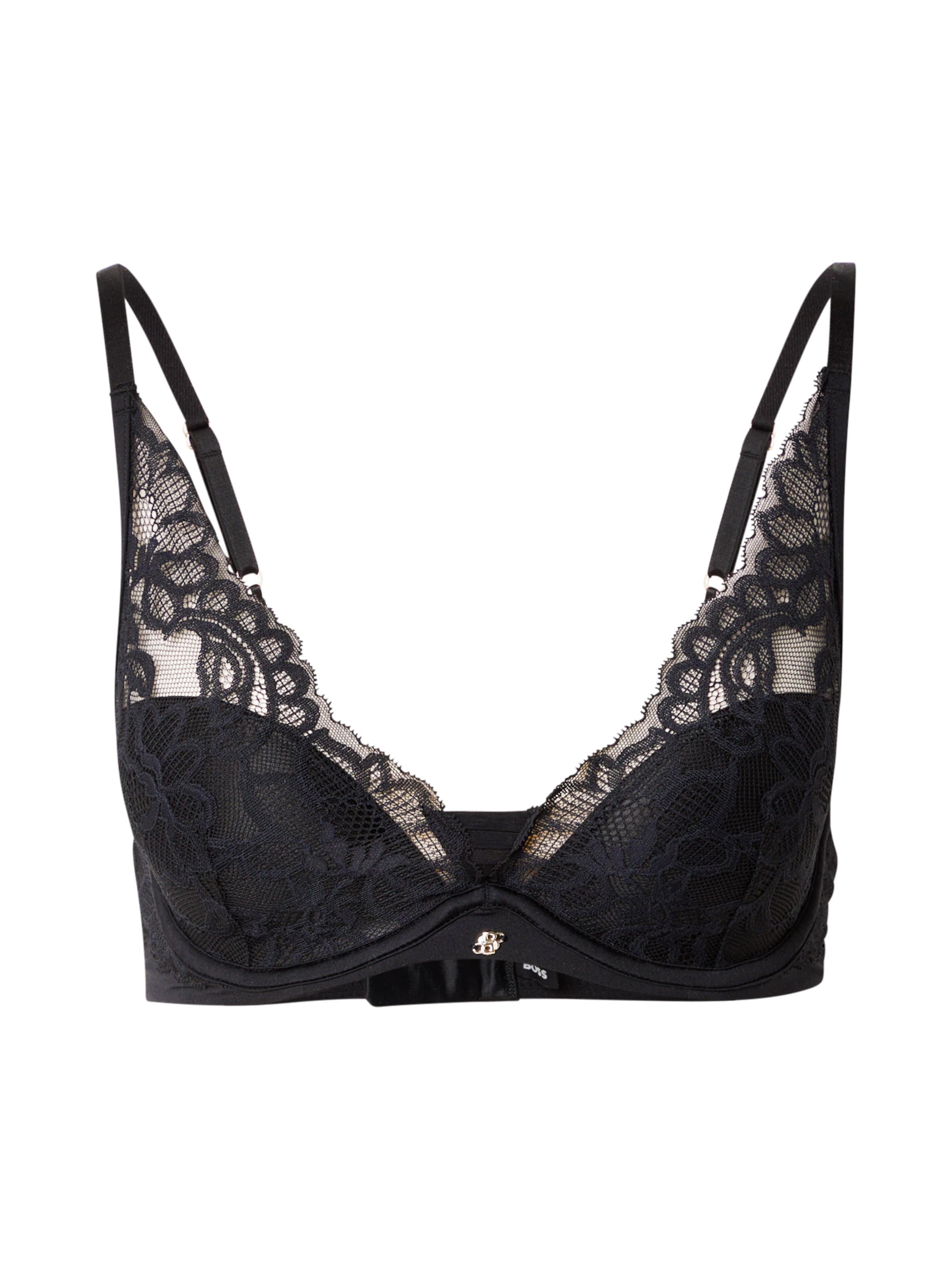 melns BOSS Trijstūra formas Krūšturis: no priekšpuses