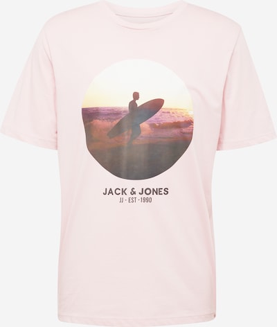 JACK & JONES T-Shirt 'CELLOX' en jaune pastel / violet foncé / rose / noir, Vue avec produit