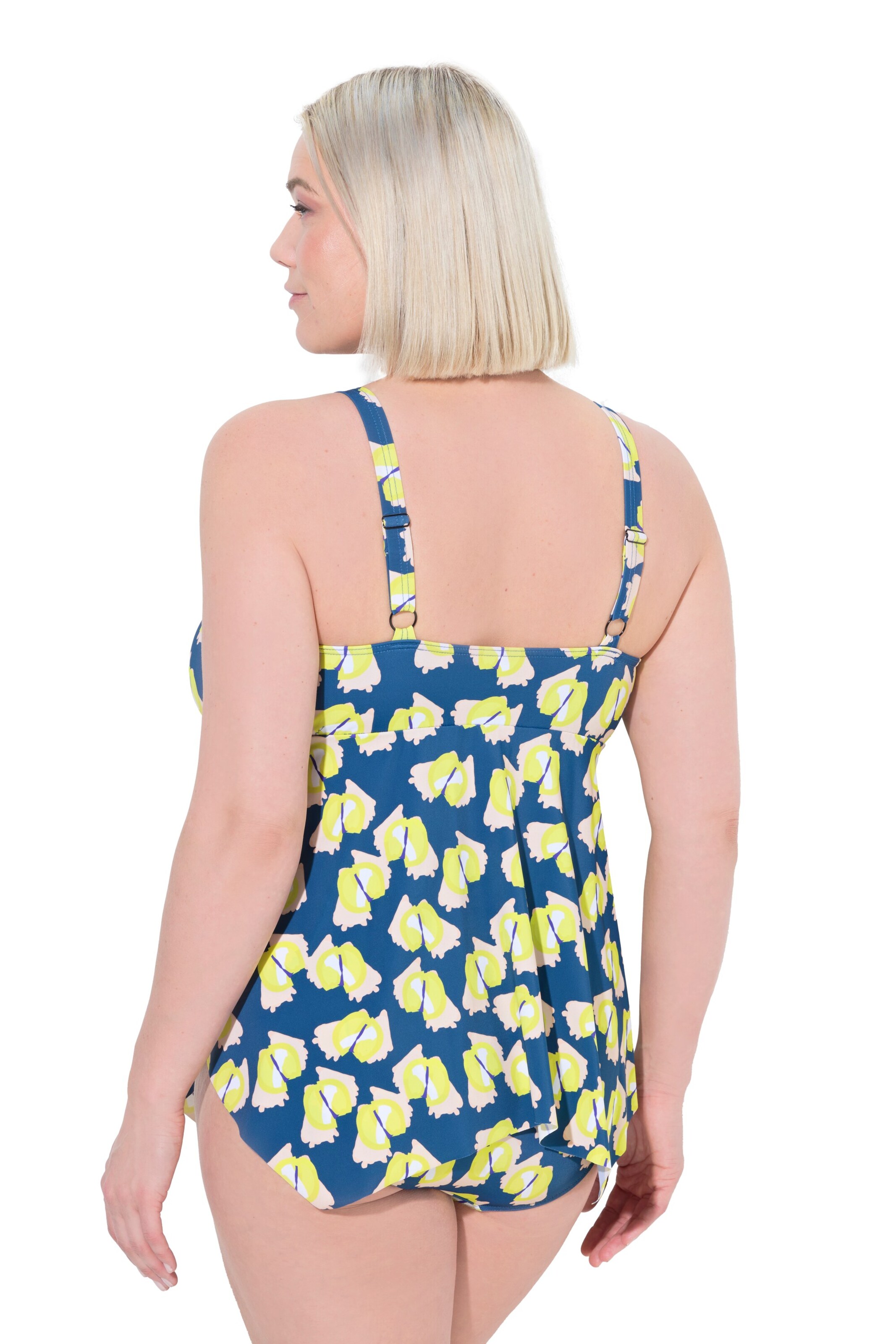 Ulla Popken Triangel Badeanzugkleid in Blau