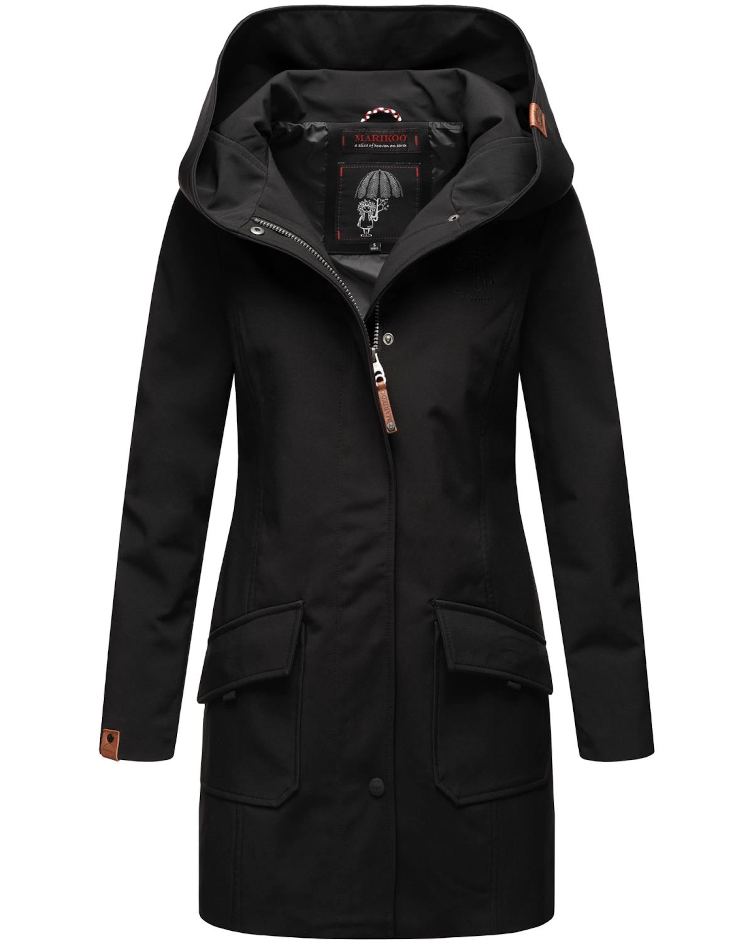 Cappotto funzionale 'Mayleen' di MARIKOO in nero: frontale