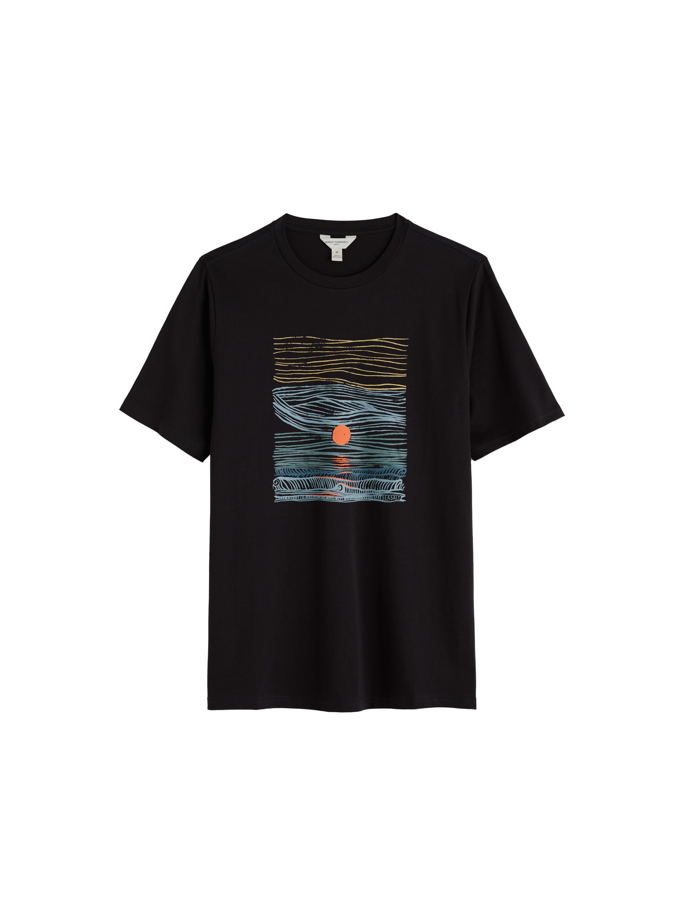 Seasalt Cornwall T-Shirt 'Midwatch' in Schwarz: Vorderseite