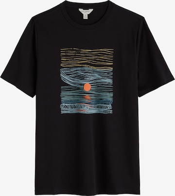 Seasalt Cornwall T-Shirt 'Midwatch' in Schwarz: Vorderseite