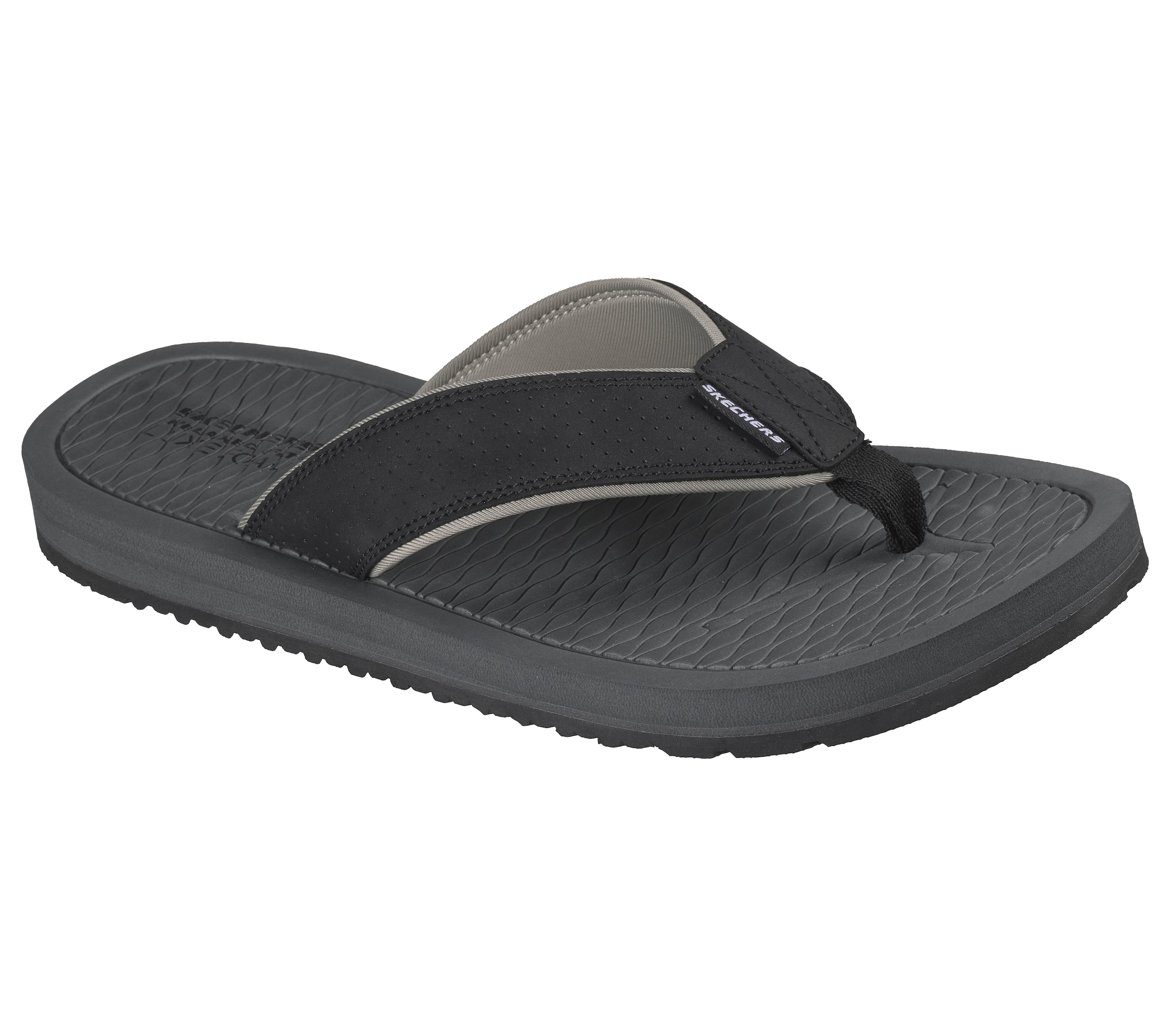SKECHERS T-Bar Sandals in Black