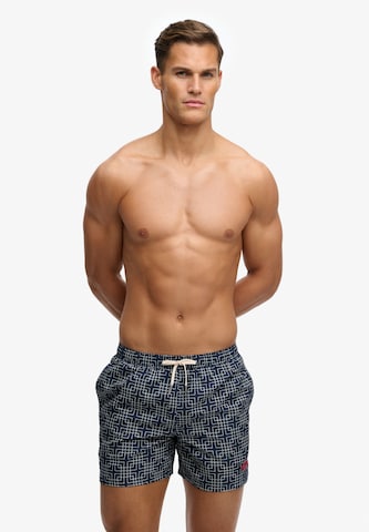 Shorts de bain Superdry & Co en bleu : devant