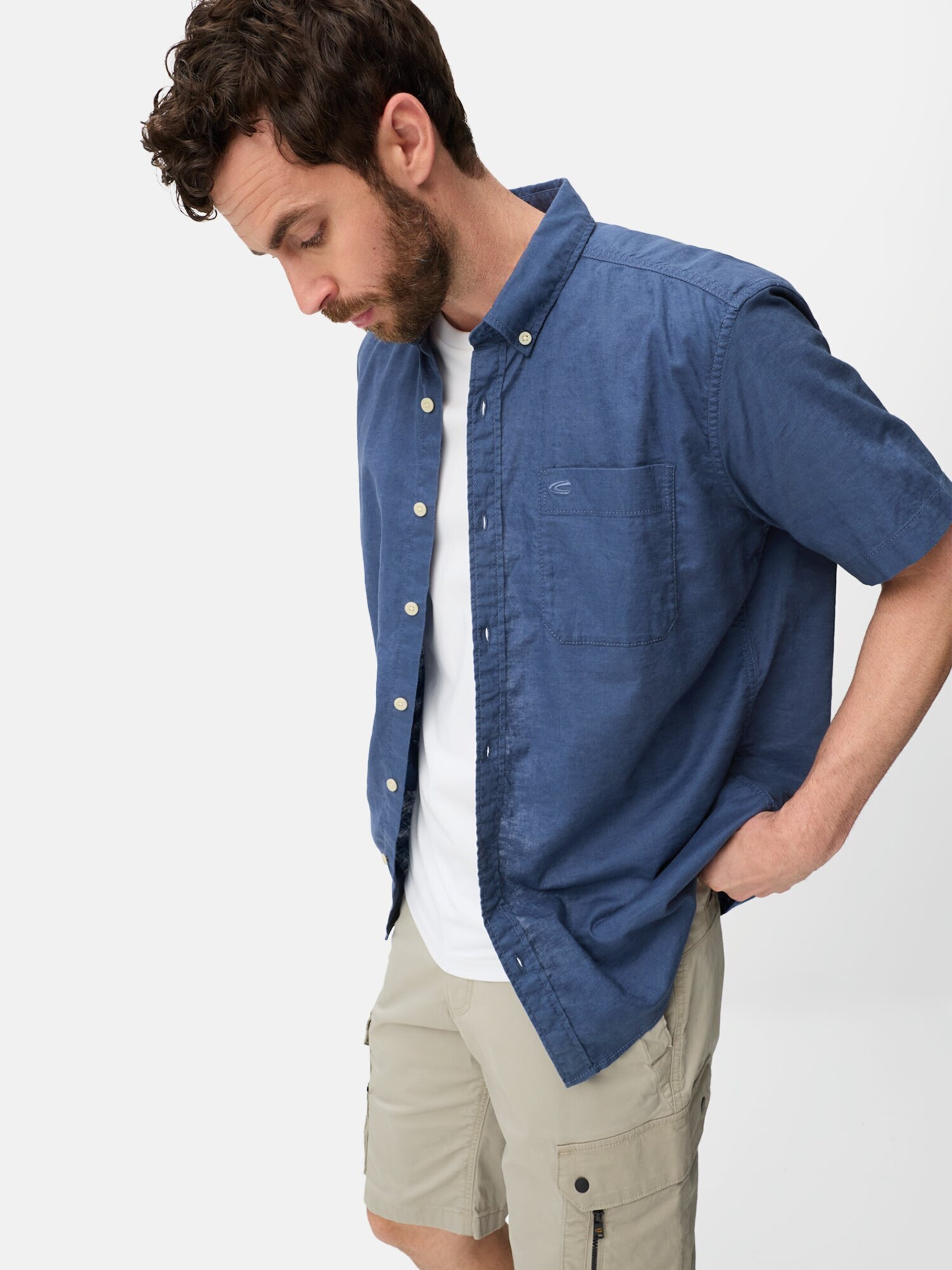 CAMEL ACTIVE Regular fit Button Up Shirt in Blue