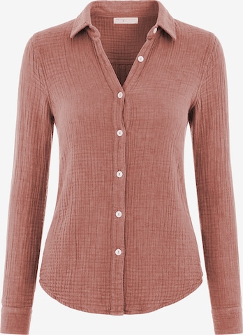 Chemisier Haris Cotton en marron : devant