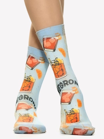 Wigglesteps Sokken 'NEGRONI Lady Socks' in Blauw: voorkant