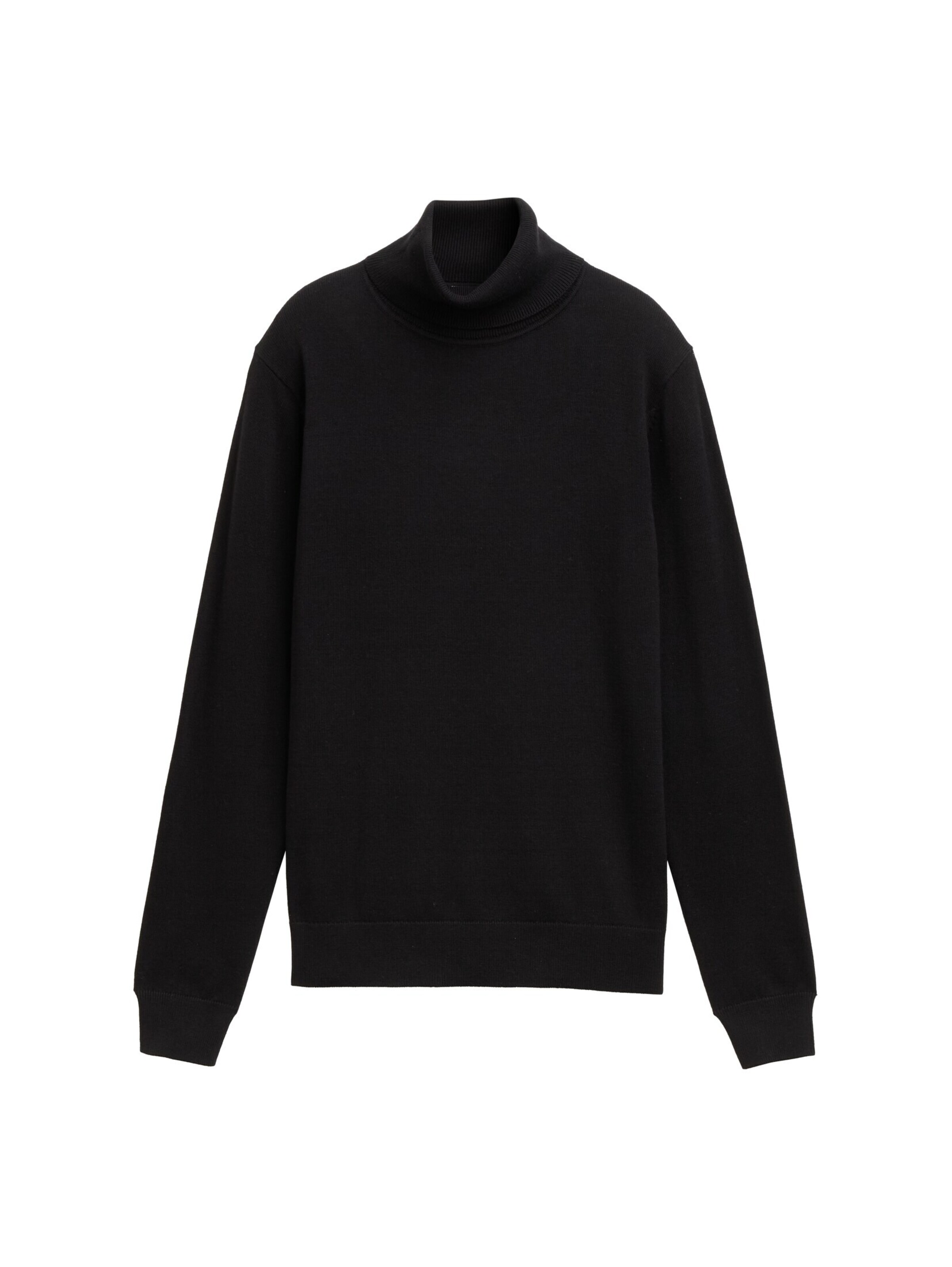 TOM TAILOR Sweater in Black: front
