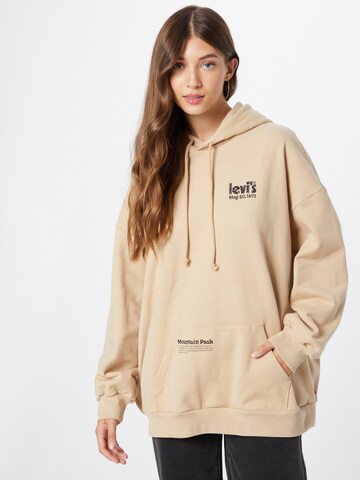 LEVI'S ® Sweatshirt 'Prism Hoodie' i beige: framsida