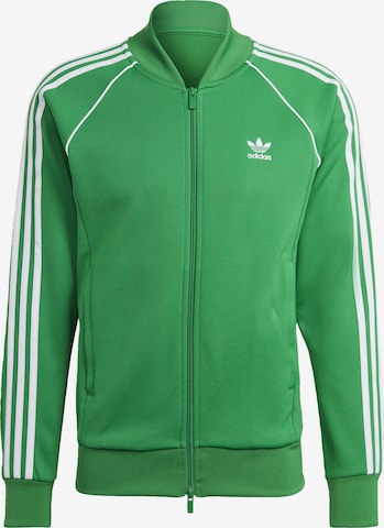 ADIDAS ORIGINALS Кофта на молнии 'Adicolor Classics' в Зеленый: спереди