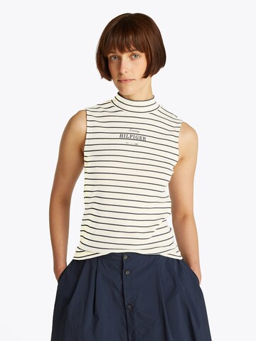 Top di TOMMY HILFIGER in bianco: frontale