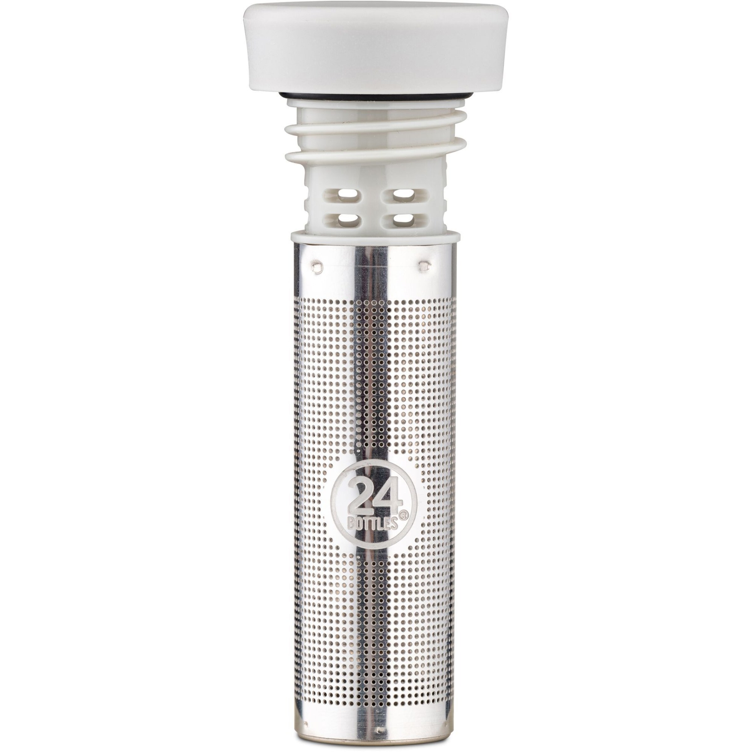 24Bottles Infuser-Deckel 'Teesie' in Silber: Vorderseite