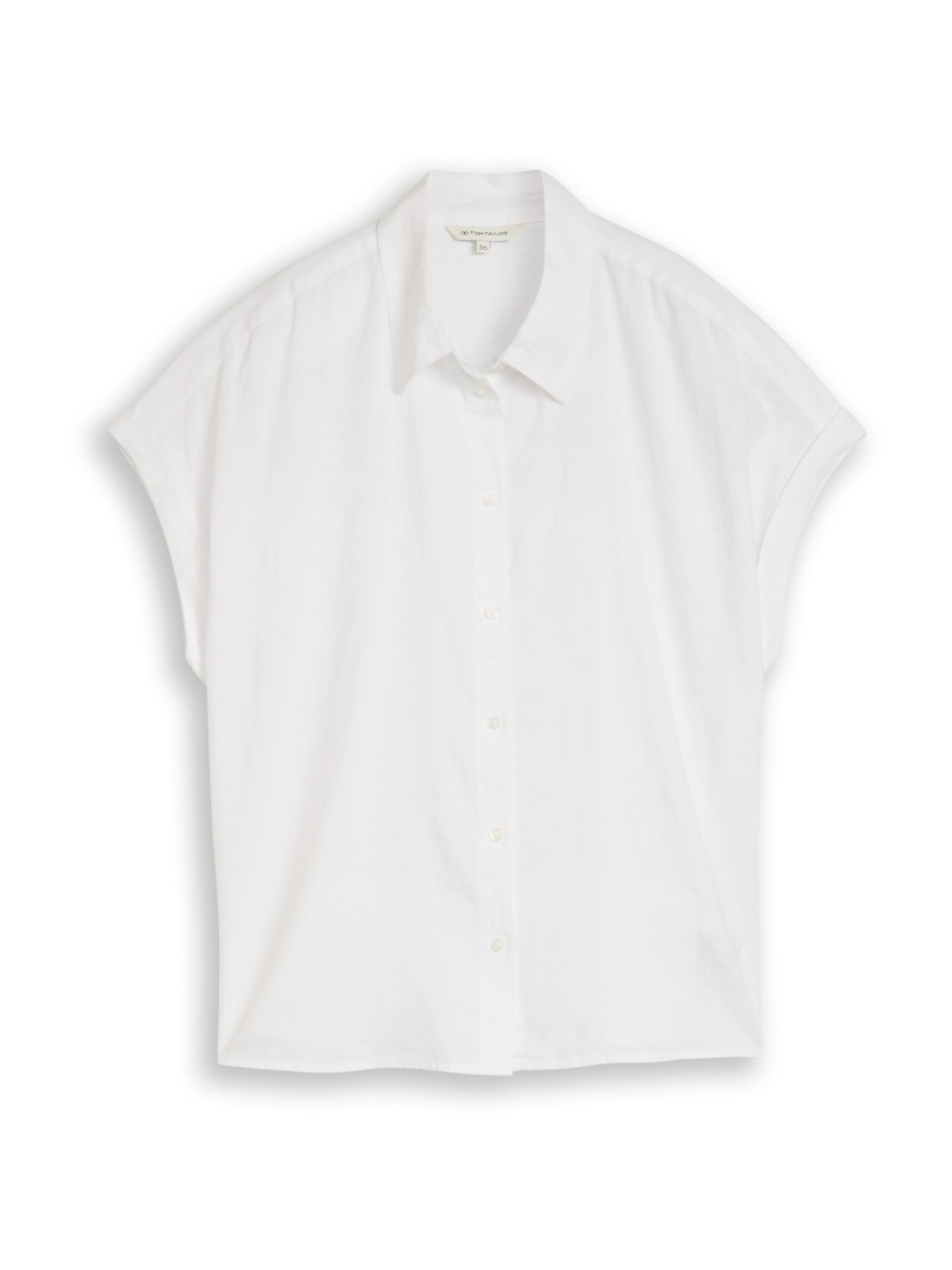 Chemisier TOM TAILOR en blanc : devant