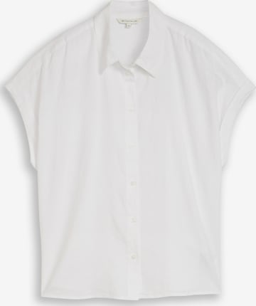 Chemisier TOM TAILOR en blanc : devant