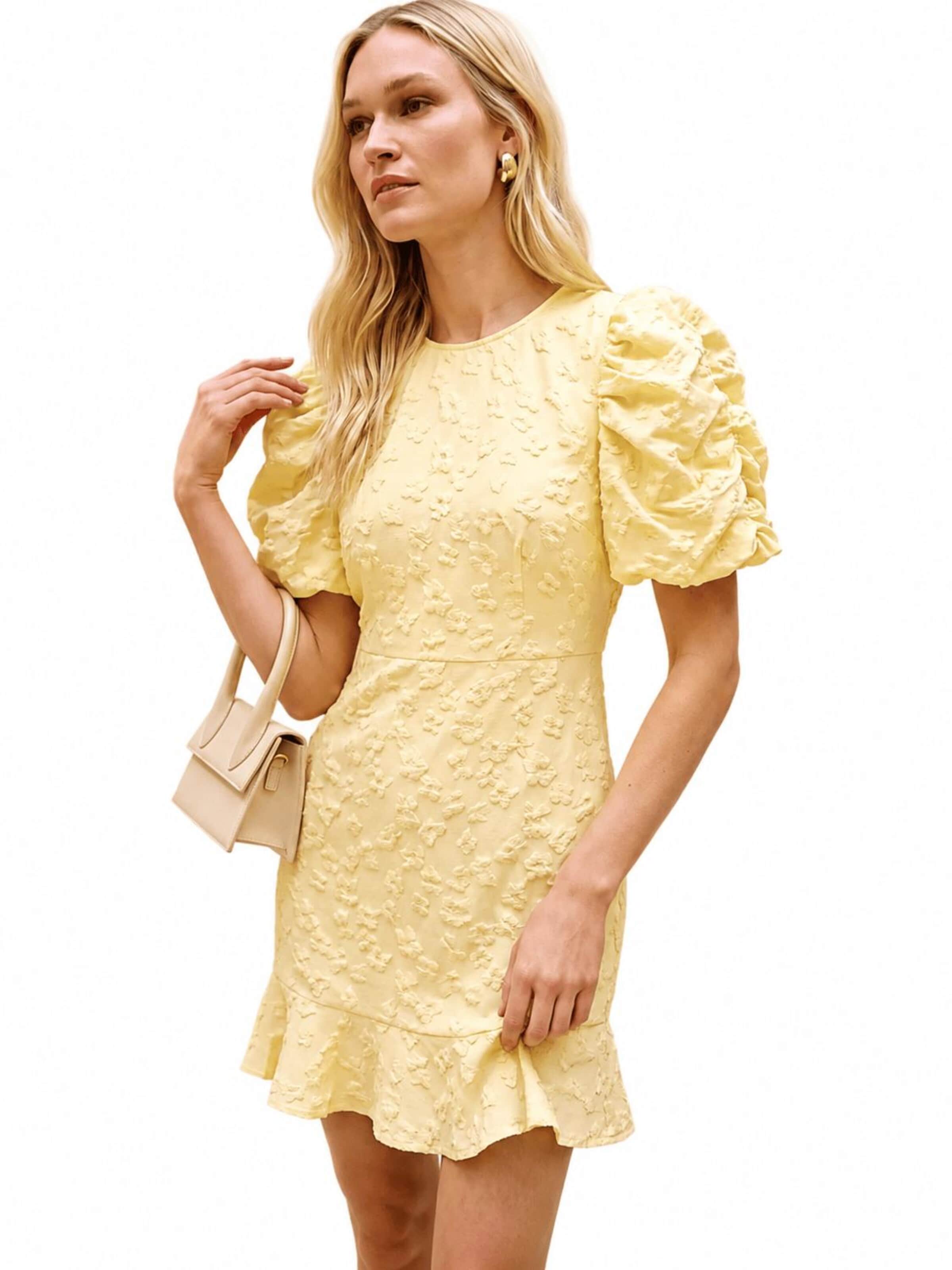 VERO MODA Jurk in Geel: voorkant